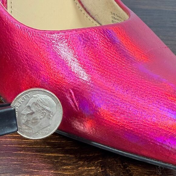 Katy Perry The Sissy hot pink iridescent 4” heel size 10 - Picture 3 of 10